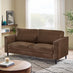 Logan Brown Faux Leather 3 Seater Sofa