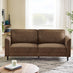 Logan Brown Faux Leather 3 Seater Sofa