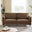 Logan Brown Faux Leather 3 Seater Sofa