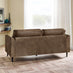 Logan Brown Faux Leather 3 Seater Sofa