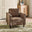 Logan Brown Faux Leather Armchair