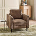Logan Brown Faux Leather Armchair