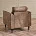 Logan Brown Faux Leather Armchair