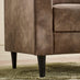 Logan Brown Faux Leather Armchair