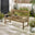 Lox 2 Seat Wood Garden Bench with Table