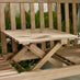 Lox 2 Seat Wood Garden Bench with Table