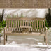 Lox 2 Seat Wood Garden Bench with Table