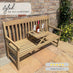 Lox 2 Seat Wood Garden Bench with Table