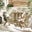 Lox Wood 2 Seat Half Round Folding Garden Table Set