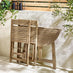 Lox Wood 2 Seat Half Round Folding Garden Table Set
