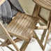 Lox Wood 2 Seat Half Round Folding Garden Table Set