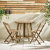 Lox Wood 2 Seat Half Round Folding Garden Table Set
