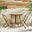 Lox Wood 2 Seat Half Round Folding Garden Table Set