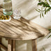 Lox Wood 2 Seat Half Round Folding Garden Table Set