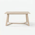 Lulworth Whitewashed Wood Dining Table & 4 Grey Rhea Chairs