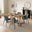 Lulworth Walnut Effect Wood Dining Table 4 Green Beaumont Chairs