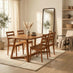 Lulworth Walnut Effect Wood Dining Table 4 Walnut Lynton Chairs