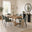 Lulworth Walnut Effect Wood Dining Table 6 Green Beaumont Chairs