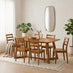 Lulworth Walnut Effect Wood Dining Table 6 Walnut Lynton Chairs