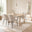 Lulworth Whitewashed Wood Dining Table 4 Cream Beaumont Chairs