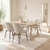 Lulworth Whitewashed Wood Dining Table 4 Cream Beaumont Chairs
