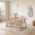 Lulworth Whitewashed Wood Dining Table 4 Light Grey Lynton Chairs