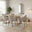 Lulworth Whitewashed Wood Dining Table 6 Cream Beaumont Chairs