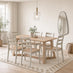 Lulworth Whitewashed Wood Dining Table 6 Light Grey Lynton Chairs