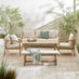 Lydiard Light Wood & Beige 7 Seat Garden Dining Set