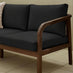 Lydiard Walnut Wood & Black 7 Seat Garden Dining Set
