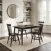 Lynton Small Black Dining Table & 4 Dark Brown Lilibet Chairs
