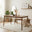 Lynton Large Walnut Effect Wood Dining Table + 4 Green Beaumont Chairs & Bench