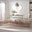 Lynton Large White & Light Grey Wooden Dining Table with 2 Benches & 2 Chairs