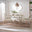 Lynton Large White & Light Grey Wooden Dining Table with 4 Chairs & Bench