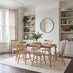 Lynton Large Oak Effect Dining Table & 6 Oak Effect Lilibet Chairs