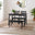 Lynton Small Black Wooden Dining Table with 2 Chairs & Bench