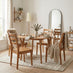 Lynton Walnut Effect Round Wood Dining Table 4 Walnut Lynton Chairs
