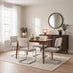 Lynton Small Walnut Effect Dining Table & 4 Beige Remy Chairs
