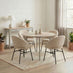Lynton Round Whitewashed Wooden Dining Table & 4 Nella Chairs