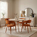 Lynton Small White & Grey Dining Table & 4 Rust Orange Dotty Chairs