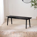 Lynton Black Solid Wood Large Dining Bench