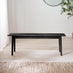 Lynton Large Black Wooden Dining Table with 2 Benches & 2 Chairs