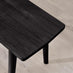 Lynton Large Black Wooden Dining Table with 4 Chairs & Bench