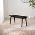 Lynton Black Solid Wood Small Dining Bench