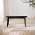 Lynton Small Black Wooden Dining Table & 2 Benches