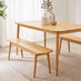 Lynton Oak Effect Solid Wood Large Dining Bench