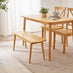 Lynton Small Oak Effect Wooden Dining Table with 2 Millford Chairs & Bench