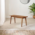 Lynton Walnut Effect Solid Wood Small Dining Bench