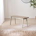 Lynton Whitewashed & Grey Solid Wood Small Dining Bench
