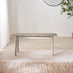 Lynton Whitewashed & Grey Solid Wood Small Dining Bench